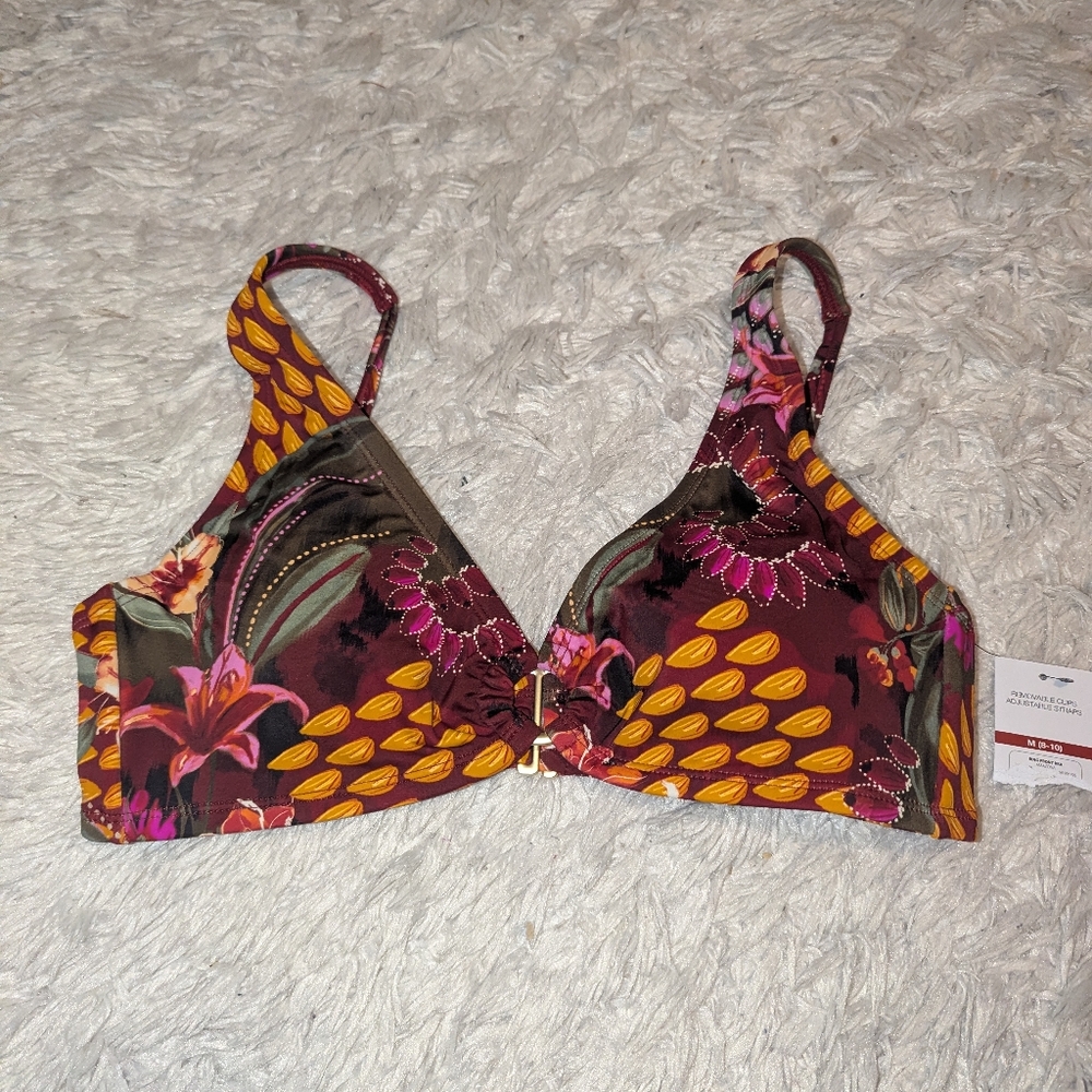 Nwt Sofia By Sofia Vergara Bikini Top Sz M